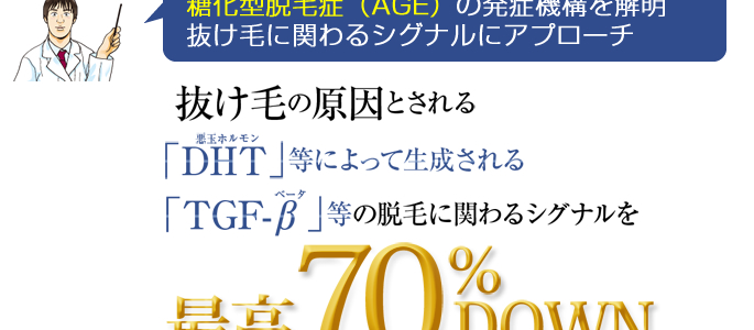 糖化型脱毛症ＡＧＥの発症機構を解明