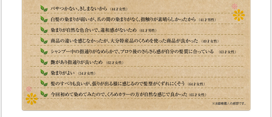 モニターさんより嬉しい声をいただきました!!