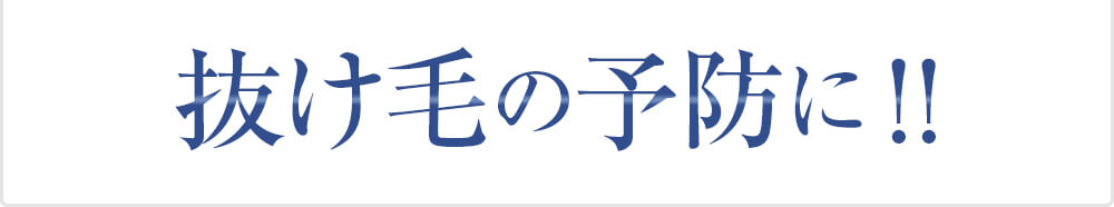 抜け毛の予防にも！！