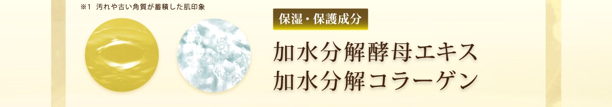 保湿保護成分の加水分解酵母エキスと加水分解コラーゲン