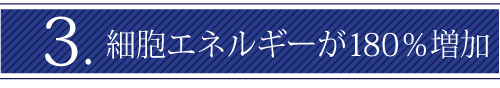 細胞エネルギーが180％増加