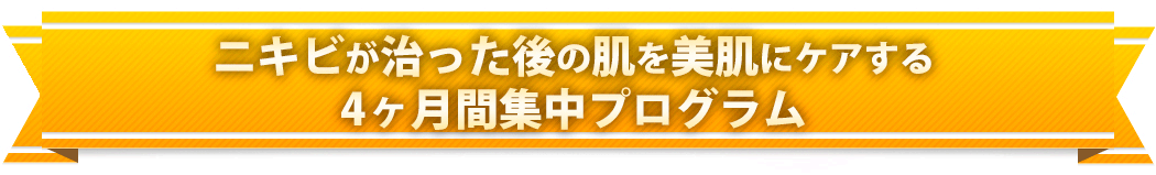 ニキビが治った後の肌を美肌にケアする4ヶ月間集中プログラム