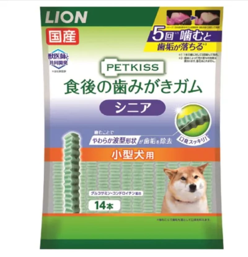 ライオン ペットキッス 食後の歯みがきガム シニア用
