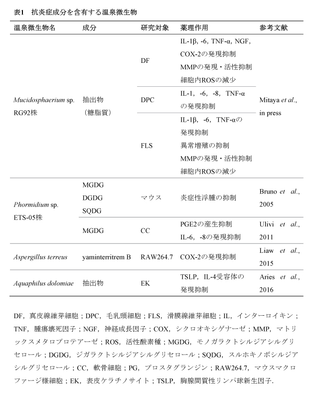 薬理作用を示す温泉微生物